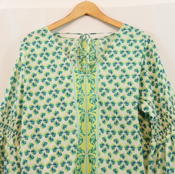 Crown & Ivy Cotton Printed Bell Sleeve Top - Picture 6 of 8